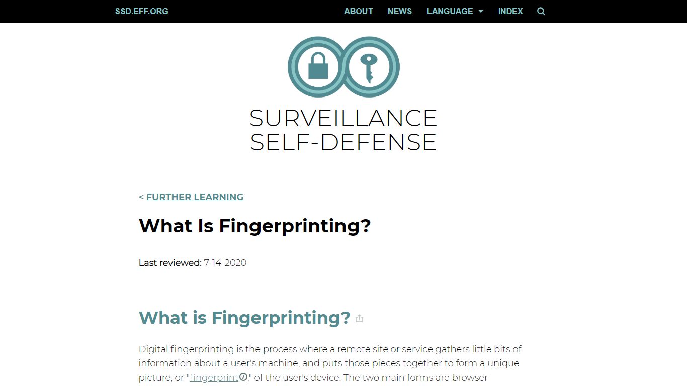 What Is Fingerprinting? | Surveillance Self-Defense