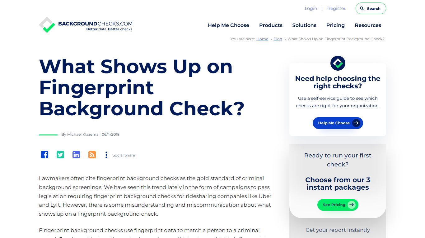 What Shows Up on Fingerprint Background Check?